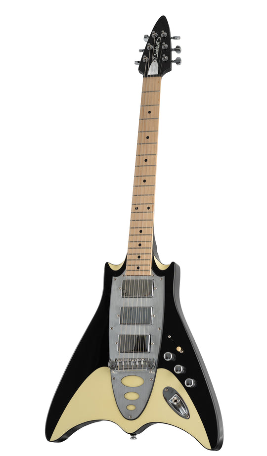 Backlund Super Vee Electric Guitar #color_black-creme
