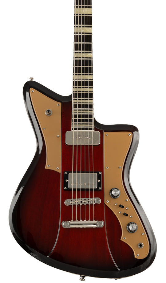 Eastwood Guitars Rivolta Mondata Baritone VIII Fuoco Burst #color_fuoco-burst