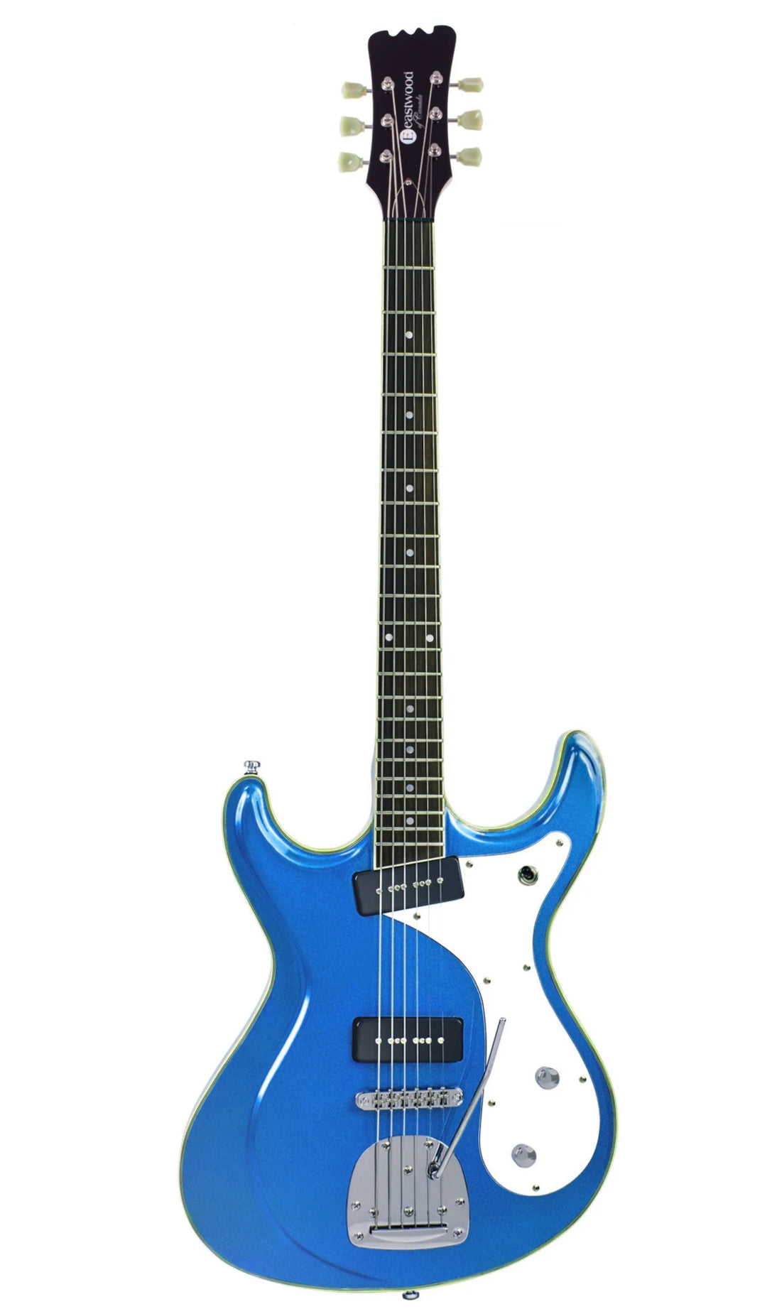 Eastwood Guitars Sidejack Baritone DLX Metallic Blue #color_metallic-blue