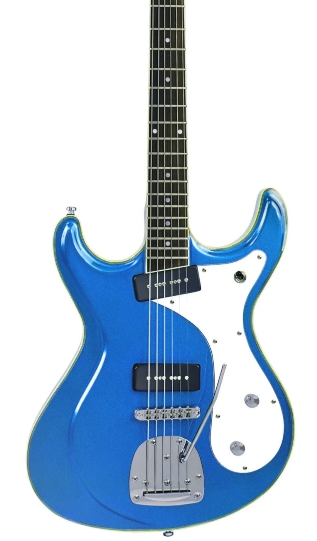 Eastwood Guitars Sidejack Baritone DLX Metallic Blue #color_metallic-blue