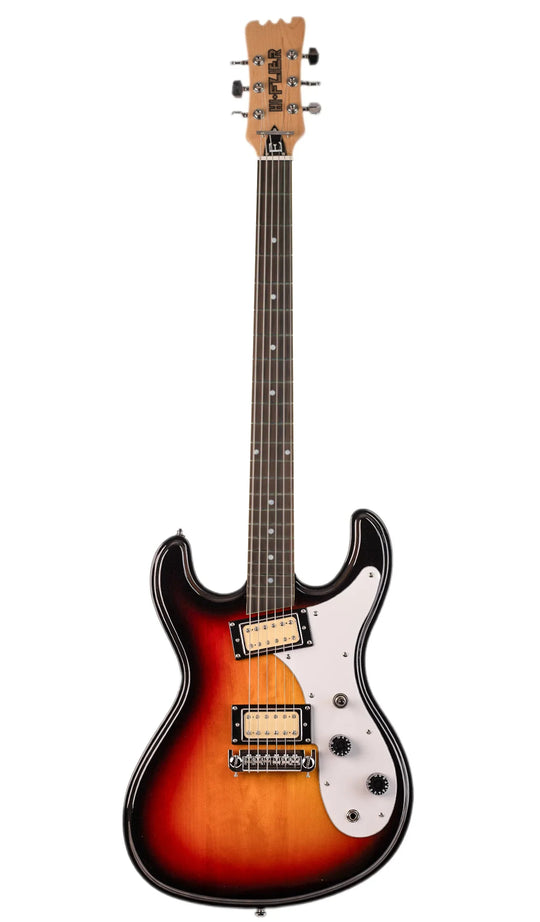 Hi-Flier™ 'Lo-Flier' Baritone Electric Guitar #color_sunburst-rose