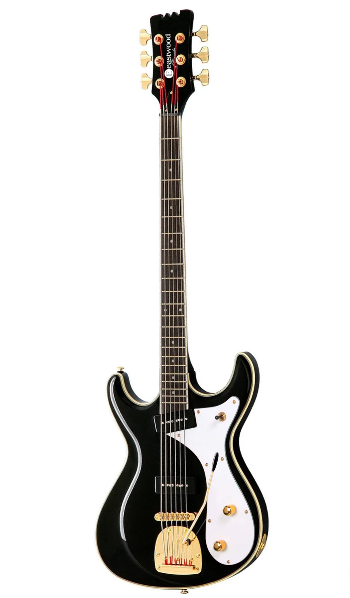 Eastwood Guitars Sidejack Bass VI Black #color_black