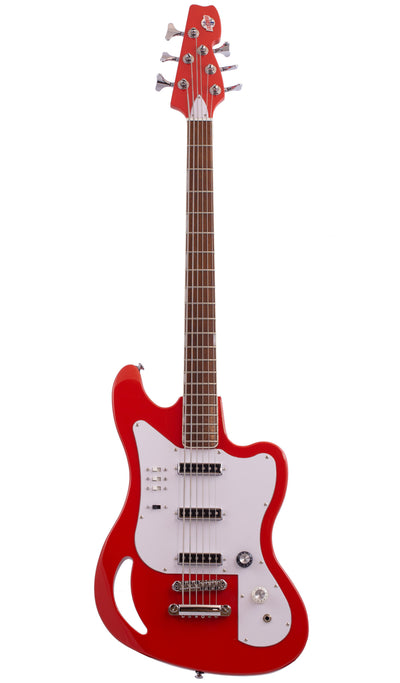 Eastwood TB64 6-String Bass STD #color_fiesta-red