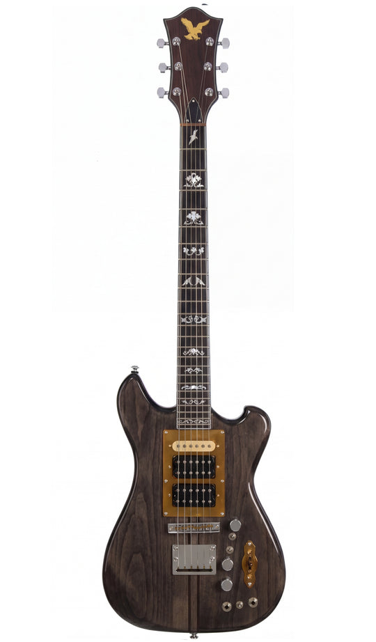 Eastwood Grey Wolf Electric Guitar #color_charcoal-stain