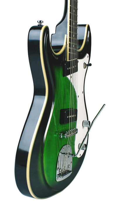 Eastwood Guitars Sidejack Baritone DLX Greenburst #color_greenburst