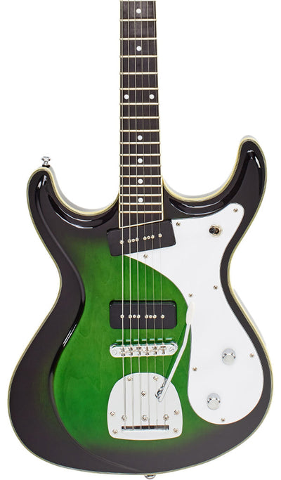 Eastwood Guitars Sidejack DLX Greenburst #color_greenburst