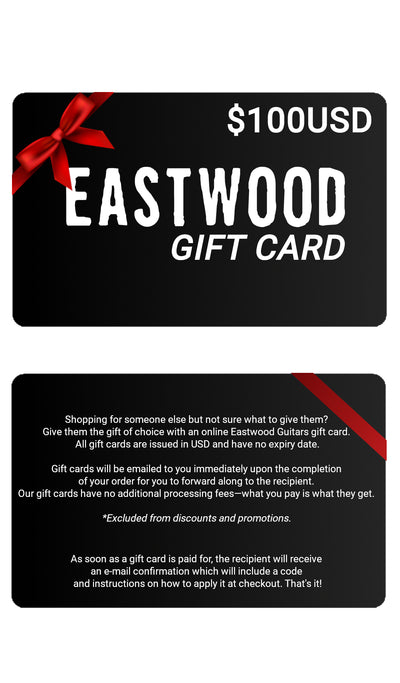 Eastwood Guitars Eastwood Gift Cards $100